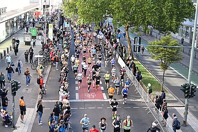 Participants start the Generalprobe in Steglitz